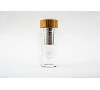 Theefles - Bicchiere termico a parete doppia, con filtro Van Smaakthee ronde Bodem