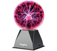 Theefun Sfera al Plasma 6 Pollici, Lampada al Plasma Magica Touch e Sound, Plasma Ball Interattivo Educativo di Fisica, Lampada Plasma Decorativa per Feste e Regalo di Compleanno (Rosso)