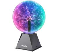 Theefun Sfera al Plasma 8 Pollici, Lampada al Plasma Magica Touch e Sound, Plasma Ball Interattivo Educativo di Fisica, Lampada Plasma Decorativa per Feste e Regalo di Compleanno (Multicolore)