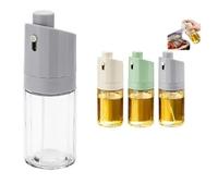 Theexecva Spruzzatore per olio per cucinare, nebulizzatore per olio d'oliva, 230 ml, in vetro di qualità alimentare, per insalate, cottura, friggere, barbecue (grigio)