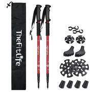TheFitLife Nordic Walking Trekking Poles - 2 Packs with Antishock and