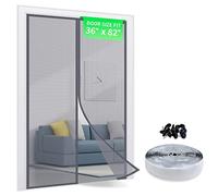TheFitLife Zanzariera Magnetica per Porte - Fibra di vetro resistente tenda in rete con gancio a telaio completo e anello potenti magneti che si chiudono automaticamente (100x210cm)