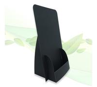 thefoldstands 5 supporti pieghevoli per volantini "Black Design" ecologici per volantini DIN lunghi 10,5 x 21 cm verticale, porta volantini in cartone eco FSC, uso breve e medio termine