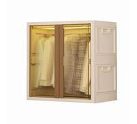THEGA Armadio Portatile Con Ante, Organizer Per Riporre Vestiti Impilabile, Armadio Modulare Salvaspazio Per Vestiti, Scarpe E Giocattoli(300l-1 Rod)