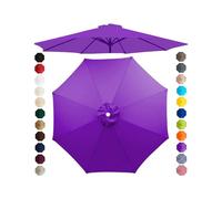 THEGA Copertura di Ricambio per Ombrellone, Copertura di Ricambio per Ombrellone A 6/8 Bracci, Tessuto Protettivo UV di Ricambio per Ombrellone, per Ombrellone da Giardino(Purple,9FT(8-Ribs))