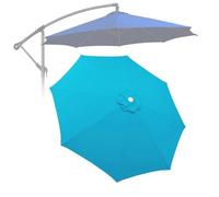 THEGA Copertura di Ricambio per Ombrellone da Esterno, Tessuto di Ricambio per Ombrellone A 6 Stecche E 8 Stecche, Solo Tettuccio Impermeabile 30+(Lake Blue,8 ribs-3m(9.8ft))