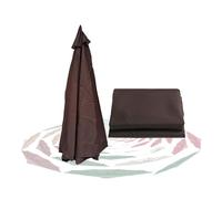 THEGA Coperture di Ricambio per Ombrellone - Telo per Ombrellone da Tavolo per Esterni, 6 Stecche E 8 Stecche, Telo per Ombrellone da Giardino, Impermeabile UV50+(Brown,6 ribs-2m(6.5ft))
