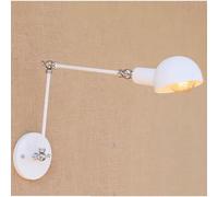 THEGA Lampada da Parete Estensibile Vintage retrò con Braccio Lungo, Applique da Parete Industriale in Metallo E27, Faretto Lungo con Braccio A Bilanciere Regolabile(C)