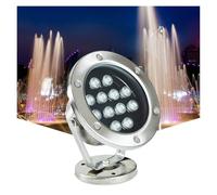 THEGA Luce per Fontana - Faretto per Piscina Impermeabile IP68, Luci Subacquee per Laghetti, Faretto Subacqueo A LED 24V, Luci da Giardino in Acciaio Inossidabile, per Fontane(Warm White,24w)