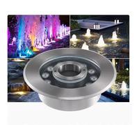 THEGA Luce Subacquea per Laghetto - Luce Subacquea LED Anello per Fontana 12/24V, Luci Fontana Park Plaza in Acciaio Inox, Faretti LED Giardino Sommergibili Impermeabili IP68(White Light,9W-24V)