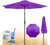 THEGA Ombrellone da Giardino 2,7/3 M, Tettuccio di Ricambio per Ombrellone con Inclinazione A Pulsante E Manovella, Stecche Robuste, Impermeabile e Resistente ai Raggi UV(Purple,6.5FT(6-Ribs))