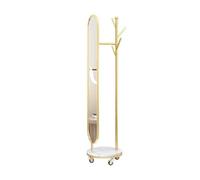 THEGA Specchio A Figura Intera Con Supporto, Specchio Su Ruote Per Camera Da Letto (con Appendiabiti Integrato), Specchio Girevole Per Guardaroba, Specchio Da Terra Ad Arco Per Soggiorno(C)