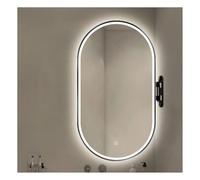 THEGA Specchio Sospeso A Soffitto Con Luci LED, Specchio HD Per Trucco E Vanity, Luminosità Regolabile, Con Staffa Girevole, Ideale Per Ingressi, Guardaroba E Arredamento Domestico(50x80cm)