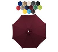 THEGA Telo di Ricambio per Ombrellone da Giardino da Esterno, Telo di Ricambio per Ombrellone da Patio da 2,0m, 2,30 M, 2,7 M E 3,0 M, per 6/8 Bracci(Wine Red,6 ribs-2m(6.5ft))