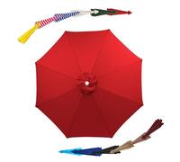 THEGA Telo di Ricambio per Ombrellone da Giardino, per Ombrellone A 6 Stecche E 8 Stecche, da Tavolo da Esterno, Solo Telo per Ombrellone da Giardino UV30+(Red,2.5m/8ft(8-Ribs))