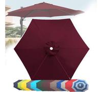 THEGA Telo di Ricambio per Ombrellone Impermeabile, per Ombrellone da Giardino A 6/8 Stecche, per Ombrellone da Tavolo da Esterno Resistente allo Sbiadimento(Wine Red,2m(6.5ft))