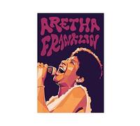 THEGIS Poster su tela con cantante Aretha Franklin 2, decorazione per camera da letto, sport, ufficio, stanza, regalo, senza cornice, 30 x 45 cm