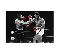THEGIS Poster su tela con Mike Tyson Vs Muhammad Ali, decorazione artistica da parete per soggiorno, camera da letto, senza cornice, 30 x 45 cm