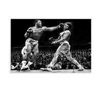 THEGIS Poster su tela con Muhammad Ali e Joe Frazier, decorazione artistica da parete per soggiorno, camera da letto, senza cornice, 30 x 45 cm