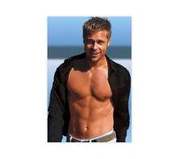 THEGIS Star Brad Pitt 1, poster su tela per camera da letto, decorazione per ufficio, camera da letto, regalo, senza cornice, 40 x 60 cm