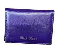 TheGloveHut Custodia a portafoglio con porta carte di credito da viaggio per autobus e autobus, Viola, porta carte in pelle