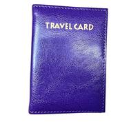 TheGloveHut Custodia a portafoglio con porta carte di credito e biglietti da viaggio, colore: viola, Viola, porta carte in pelle