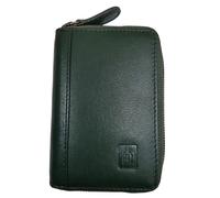 TheGloveHut Porta carte di credito a fisarmonica in pelle di alta qualità, con protezione RFID, in confezione regalo, Verde corsa., Taglia unica, porta carte consertina