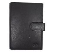 TheGloveHut Porta passaporto da viaggio in vera pelle, organizer per documenti con protezione RFID, Nero , porta passaporto in pelle