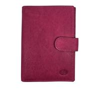 TheGloveHut Porta passaporto da viaggio in vera pelle, organizer per documenti con protezione RFID, rosa, porta passaporto in pelle