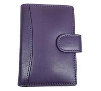TheGloveHut Portafoglio porta carte di credito, unisex, in morbida pelle, con protezione RFID, Viola, Taglia unica, titolare della carta