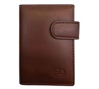 TheGloveHut Portafoglio unisex in vera pelle a forma di fisarmonica, Marrone, Taglia unica, porta carte in pelle