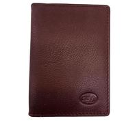 TheGloveHut Portafoglio unisex in vera pelle morbida porta carte di credito, Bordo, Taglia unica, porta carte in pelle