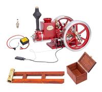 THEGO Retrol HM-01 Hit-and Miss modello motore+scatola attrezzatura di base+serbatoio carburante+tubo olio+accensione CDI+candela di accensione, modello scientifico in metallo giocattolo educativo