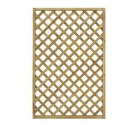 TheGoodGarden Grigliato in Legno Pannello Frangivista impregnato in Autoclave Maglia Diagonale Trendy Color Naturale (120) - Spedizione Gratuita da 99€