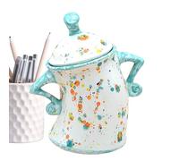 Théière Originale avec Attitude - Service à Thé Design Humoristique | Céramique de Qualité avecs Motif Drôle et Poignée Ergonomique | Théières Déco - Cadeau Unique Maison Bureau Cuisine