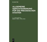 Theil I. Titel 35-52 (Copertina rigida)