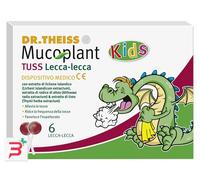 Dr. Thiess Mucoplant Kids Tuss - 6 Lecca Lecca Allevia Tosse Bambini 60 g - Chupa Chupa per Sollievo Mal di Gola e Tosse Secca (Estratto di Lichene Islandico, Altea e Timo) Alternativa allo Sciroppo