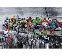 Theissen Marvel DC Superheroes - Lunch Atop Skyscraper - Wall Art Print Poster Film - Matte poster Frameless Gift 11 x 17 inch(28cm x 43cm)