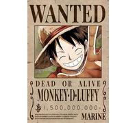 Theissen One Piece Luffy Bounty Wanted Poster per Camera da Letto - Arte per Muro, 28cm x 43cm