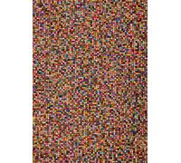 Theko Ballo Uni 802 406168 - Tappeto orientale classico, resistente e molto robusto, 34 x 34 cm, multicolore