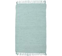 Theko Tappeto Dhurry in 100% cotone, tessuto piatto Happy Cotton | tessuto a mano | colore: menta, 90 x 160 cm