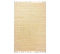 Theko Tappeto Dhurry in 100% cotone, tessuto piatto Happy Cotton | tessuto a mano | colore: naturale | 60 x 120 cm