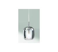 THELMA SOSPENSIONE SINGOLA D19 CM IN VETRO SOFFIATO TRASPARENTE, FUME O AMBRA DESIGN MODERNO