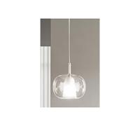 THELMA SOSPENSIONE SINGOLA D25 CM IN VETRO SOFFIATO TRASPARENTE, FUME O AMBRA DESIGN MODERNO