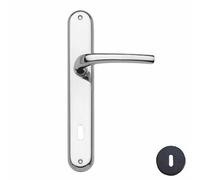 THEMA - MANIGLIA CON PLACCA SERIE MIRA CROMO SATINATO FORO PATENT