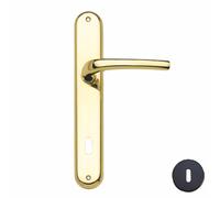 THEMA - MANIGLIA CON PLACCA SERIE MIRA FINITURA ORO LUCIDO FORO PATENT