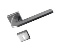 THEMA - MANIGLIA CON PLACCA SERIE VESTACROMO SATINATO FORO PATENT