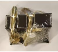 THEMA - MANIGLIA SCUDO ORO LUCIDO CON ROSETTA E BOCCHETTA