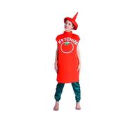 thematys Costume da Tomten Ketchup Divertente e Originale | Tutina Rosso Brillante per Adulti | Taglia Unica 160-185cm | Perfetto per Carnevale, Feste a Tema e Halloween | Vestito Unisex Confortevole