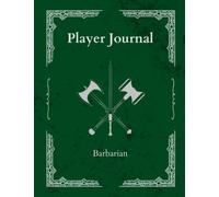 Themed Player's Journal with Character Sheet for DND, Barbarian, Green